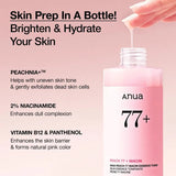 Anua Peach 77 Niacin Essence Toner 250ml – 77% Peach Extract Brightening & Hydrating Korean Toner