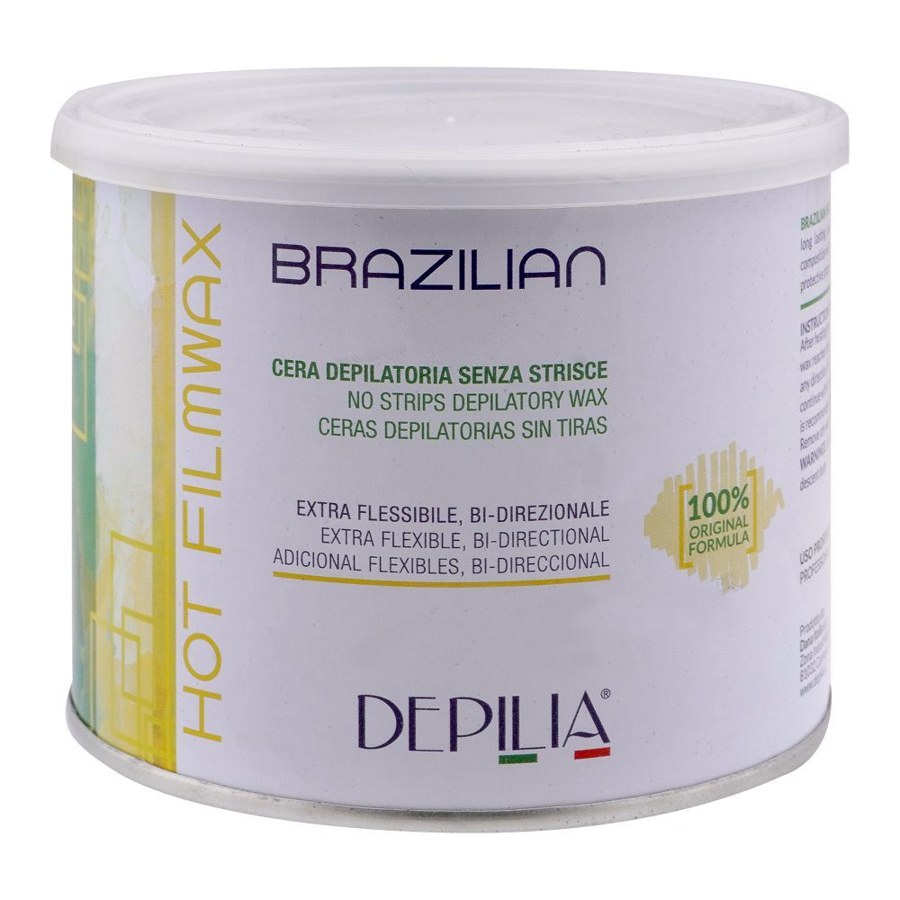 Depilia Brazilian Hot Filmwax, No Strips Depilatory Wax, 500ml