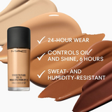 MAC Studio Fix Fluid Foundation SPF 15 – 24-Hour Matte Liquid Foundation with Medium to Full Coverage