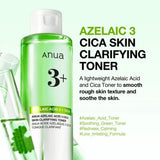 Anua Azelaic Acid 3 Cica Skin Clarifying Toner 250ml – Soothing & Hydrating Korean Toner for Blemish-Prone Skin