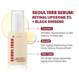 KSECRET SEOUL 1988 Serum 30ml – Retinal Liposome 2% & Black Ginseng Anti-Aging Serum