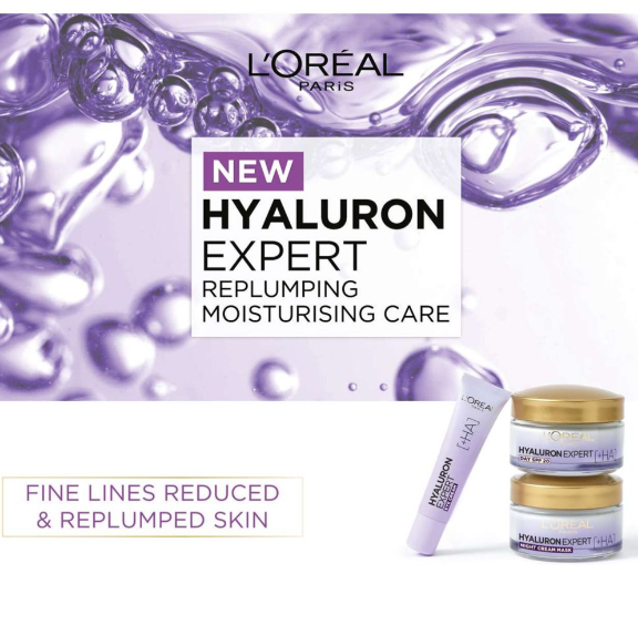 L'Oreal Paris Hyaluron Expert Replumping Moisturizing Care Eye Cream, 15ml