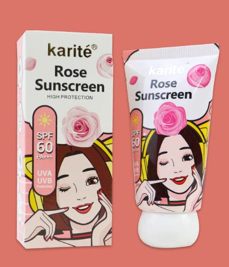 Karite Rose Sunscreen SPF 60 PA+++ UVA UVB Protection 50ml
