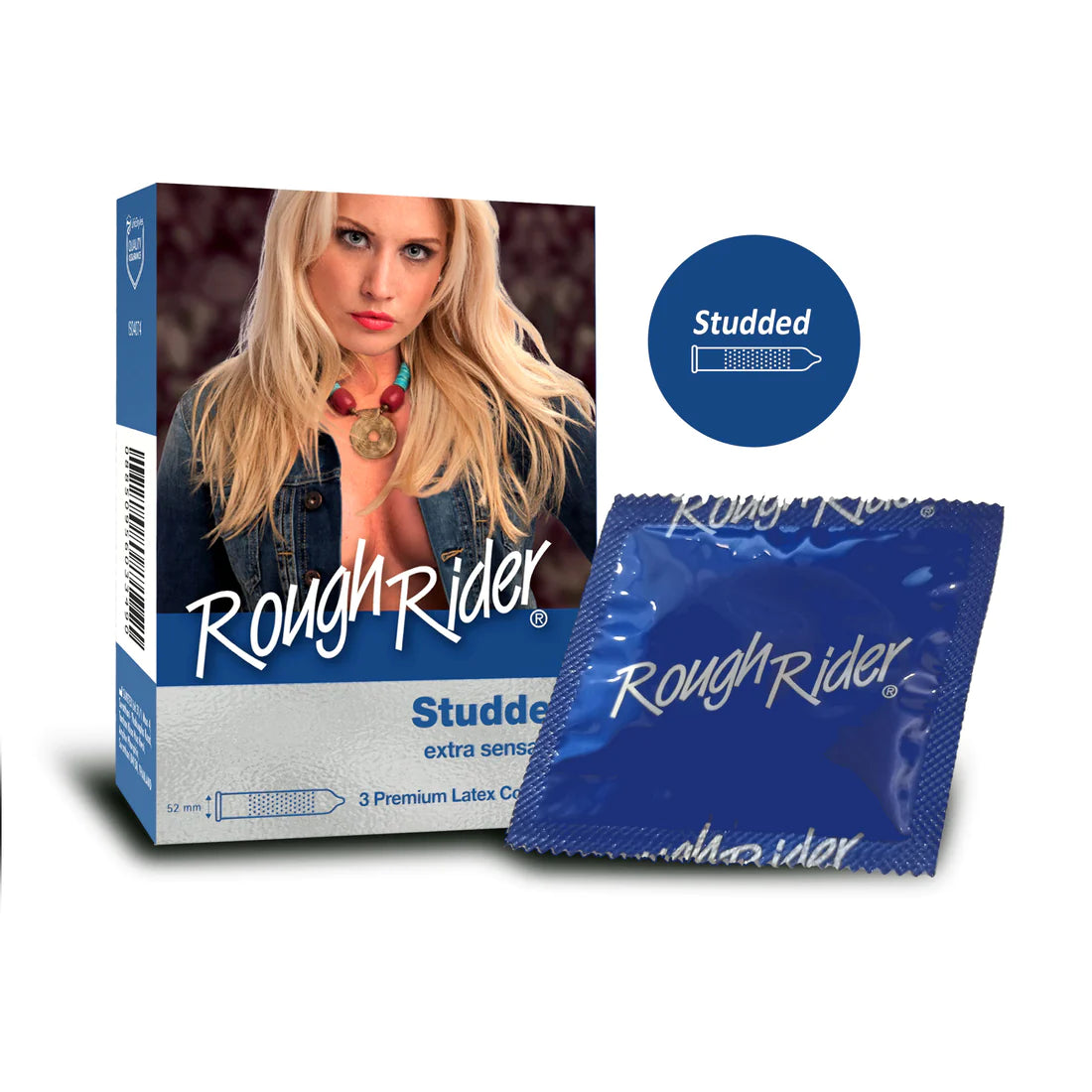 Rough Rider® Studded Condoms 3's