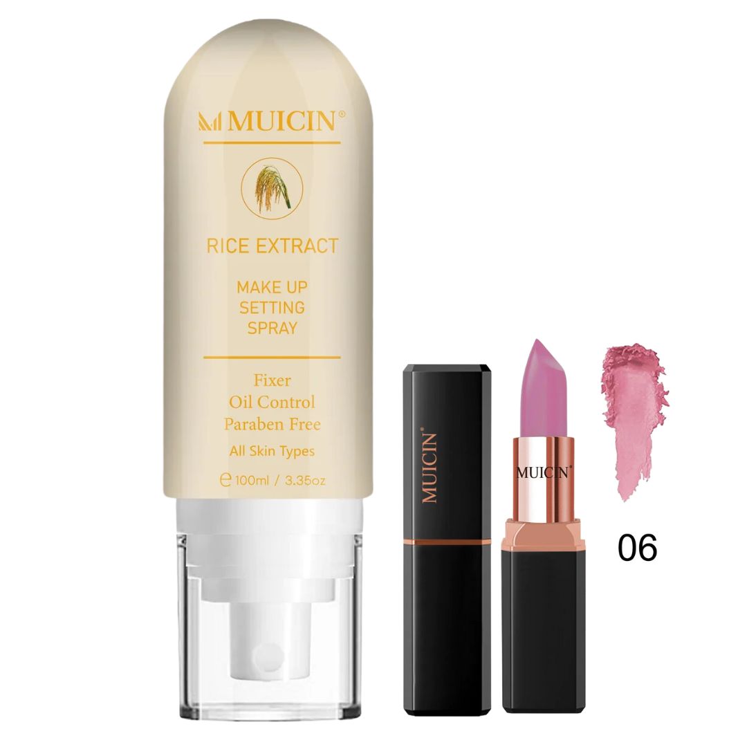MUICIN - Makeup Setting Spray & Hydrating Lipstick Deal 01