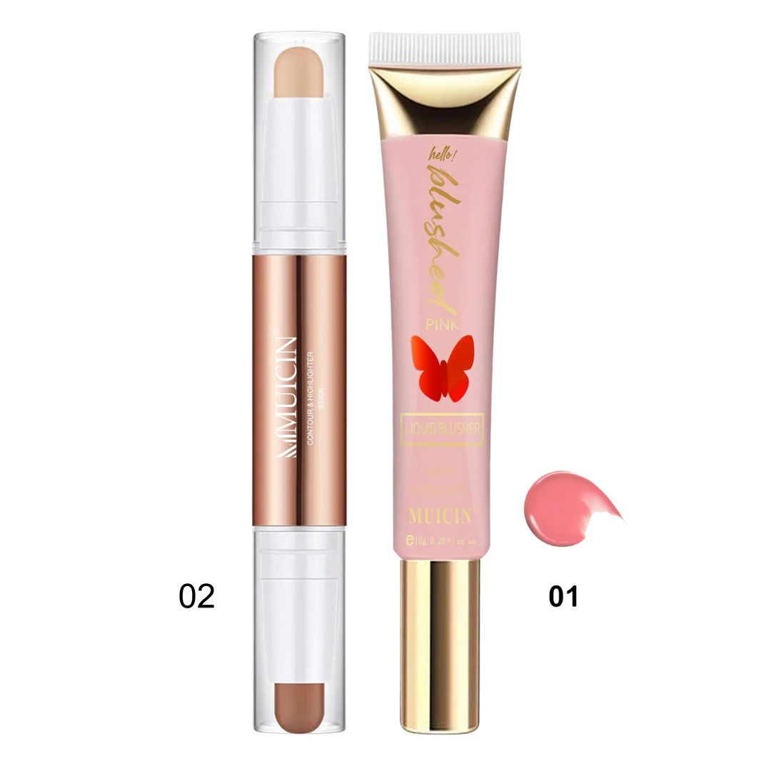 MUICIN - 2 in 1 Contour Stick & Butterfly Blusher Tube