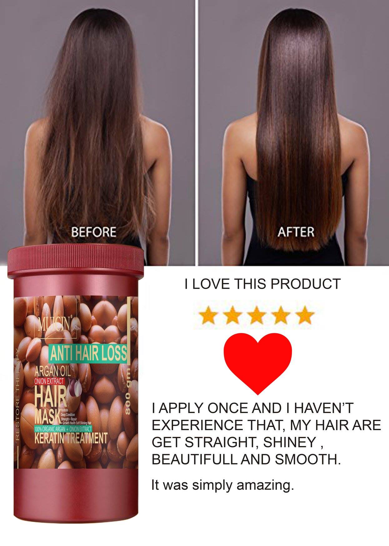 MUICIN - Onion Extract & Argan Oil Hair Mask - 800g