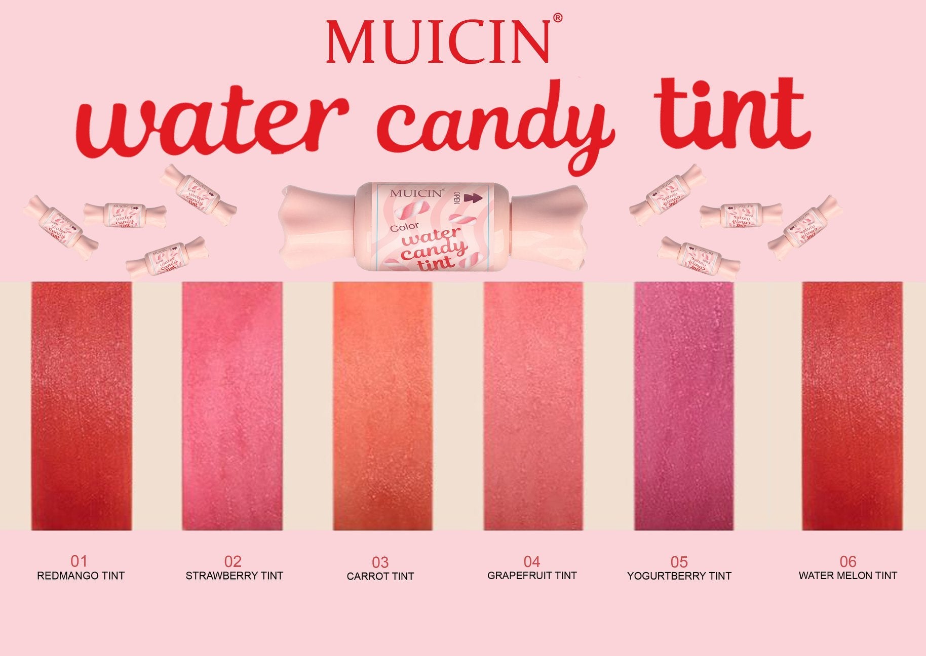 MUICIN - Lip & Cheek Water Candy Fruit Tints