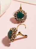 SHEIN - Green  Rhinestone Earrings