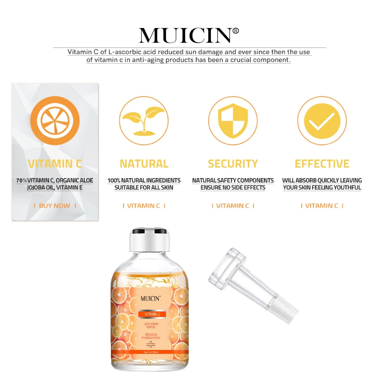MUICIN - Vitamin C Anti Aging Serum - 50ml