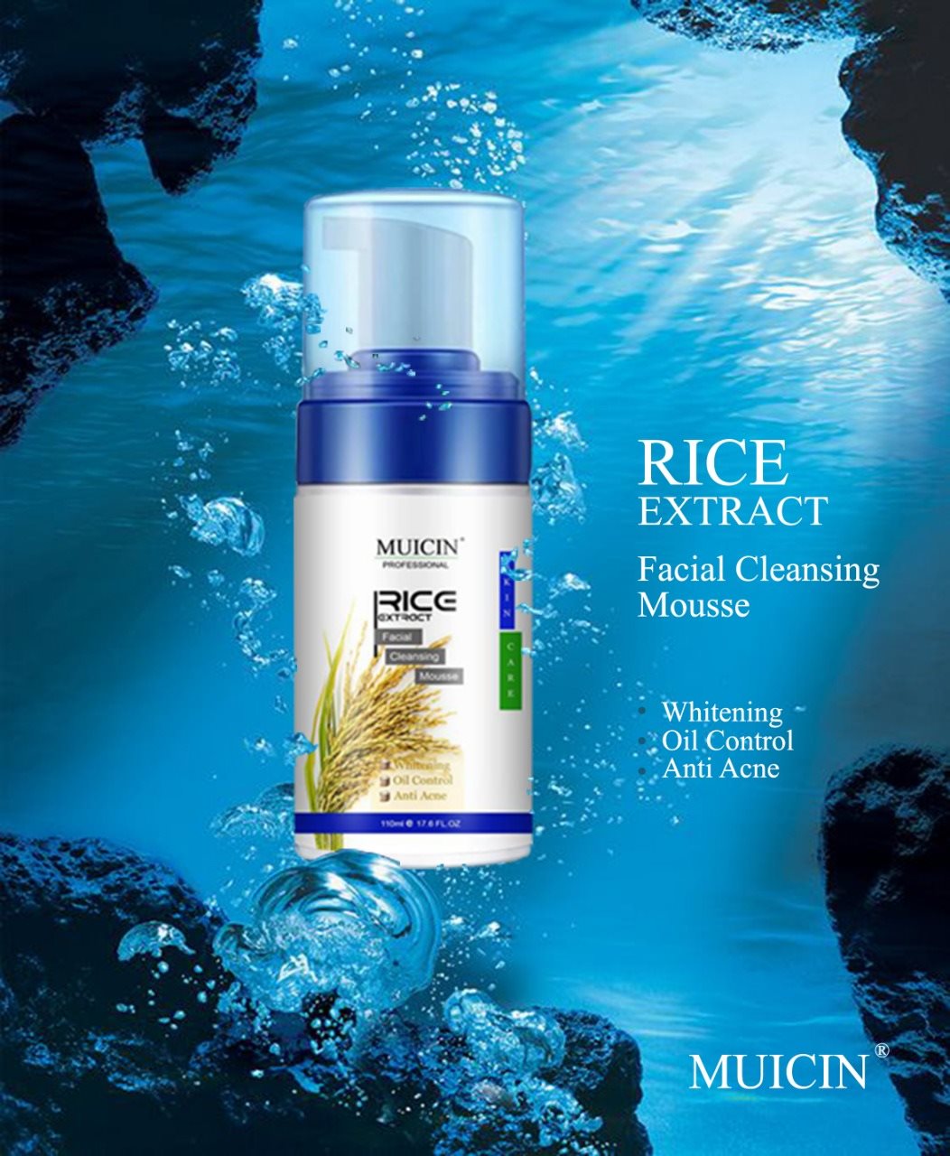 MUICIN - Rice Extract Facial Cleansing Mousse - 110ml
