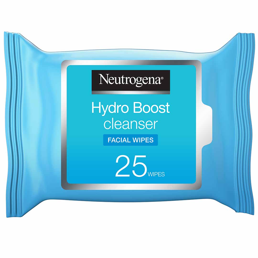 Neutrogena, Makeup Remover Wipes, Hydro Boost Cleansing, Face, Pack of 25 wipes