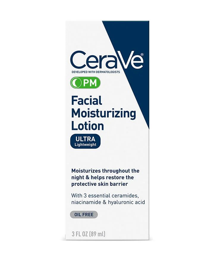 CERAVE - PM Facial Moisturizing Lotion LIGHTWEIGHT, OIL-FREE NIGHT CREAM OIL FREE - 89ML