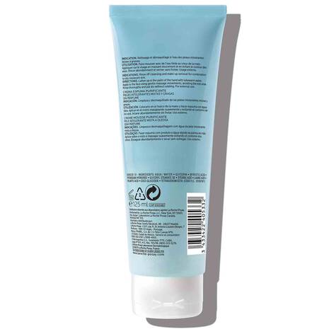 LA ROCHE POSAY - TOLERIANE PURIFYING FOAMING CREAM CLEANSER FOR COMBINATION SKIN - 125ml (Expiry 06/2023)