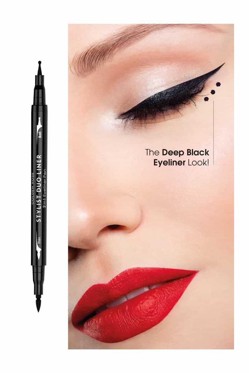 Stylist Duo Liner 2 in 1 Eyeliner Pencil NEW - Golden Rose Cosmetics Pakistan.